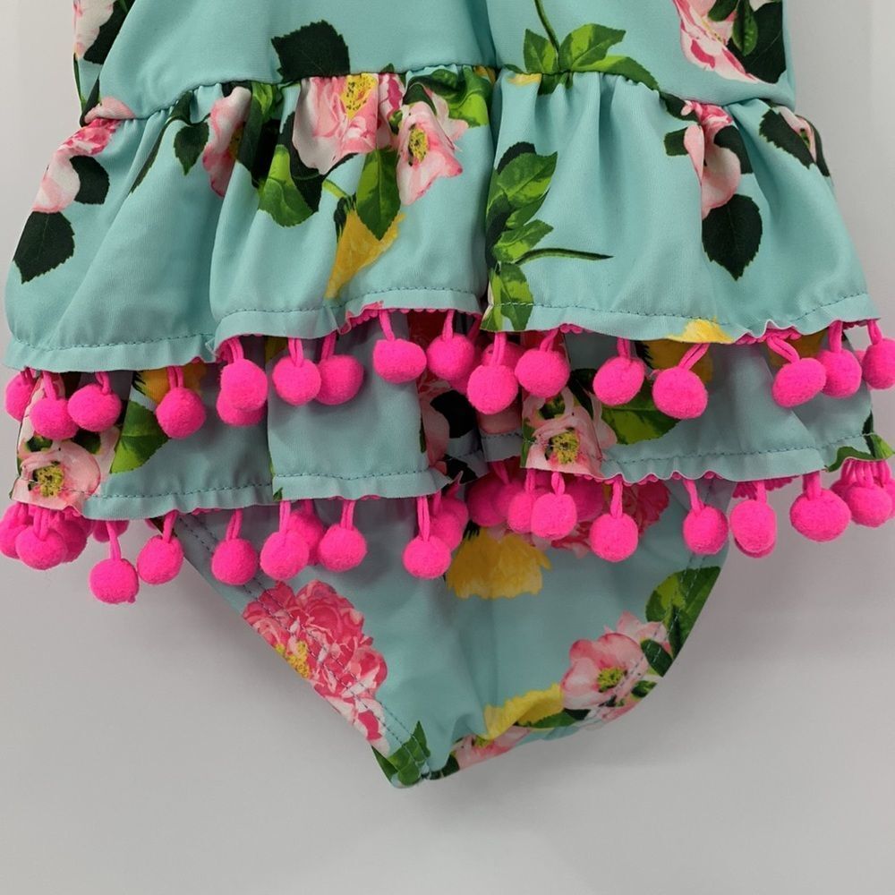 Betsey Johnson‎ Pompom Ruffle Swimsuit Sz 4 - Picture 4 of 7